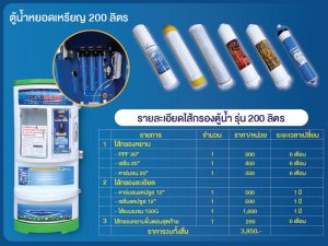 ชุดไส้กรองตู้น้ำ 200 ลิตร